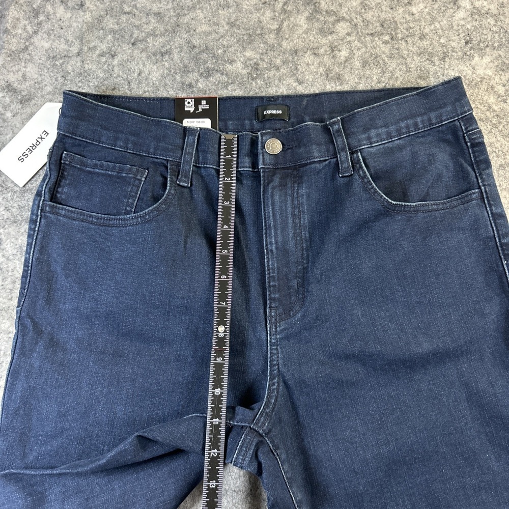 New Express Skinny Jeans Women's Size 14 Denim Dark Wash - Picture 4 of 12